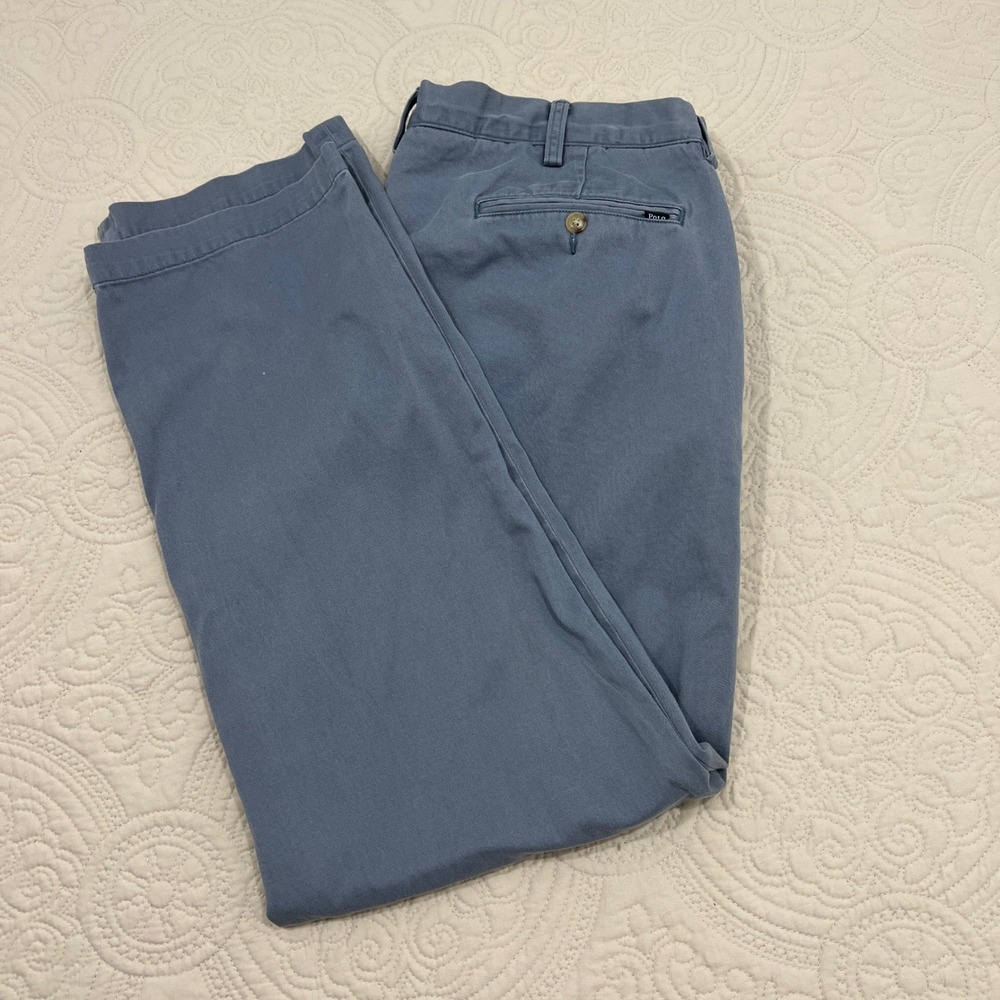 Polo Ralph Lauren Classic Fit Chino Pants Mens 36x30 Slate Blue Cotton Twill